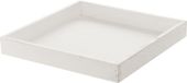 Merkloos / Sans marque Kaarsenbord-plateau - vierkant - hout - wit - 30 x 30 cm - Kaarsenonderzetter