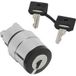 Schneider Electric ZB4BG614 ZB4BG614 Élément frontal pour commutateur à clé réinitialisable (Ø) 22 mm Chrome, Noir 1 pc.