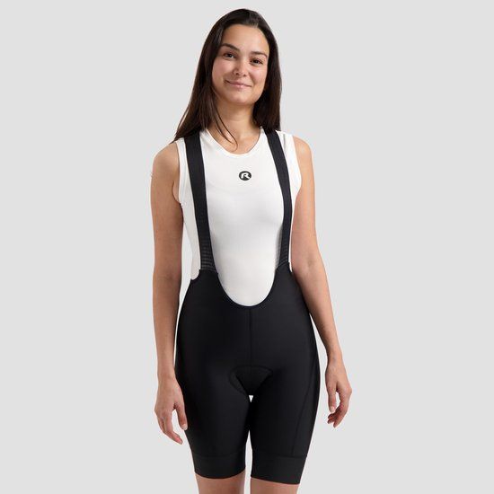 Rogelli Modesta Korte Fietsbroek Dames - Bretels - Zwart - S