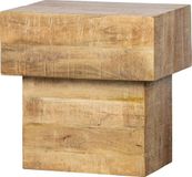 WOOOD Balk Too Salontafel - Mangohout - Naturel - 50x50x35 cm