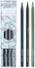 Caran d'Ache Alpine Frost, 3-delige potloden set, grijs, blauw, multi, hout, karton