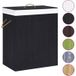 Maison Exclusive - Panier à linge avec une seule section Bambou Noir 83 L