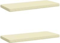vidaXL - 2-delige Bankkussens VUGHT - 100% Polyester - Crèmekleurig