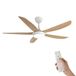 Woox Plafondventilator met licht, 137 cm, moderne ventilator in houtkleur, dimbare led, 3000 K - 6000 K, met afstandsbediening, omkeerbaar, 6 snelheden, stil, voor slaapkamer en woonkamer