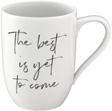 Villeroy & Boch Statement Mok met handvat 'The Best is yet to Come' 290 ml Wit Porselein