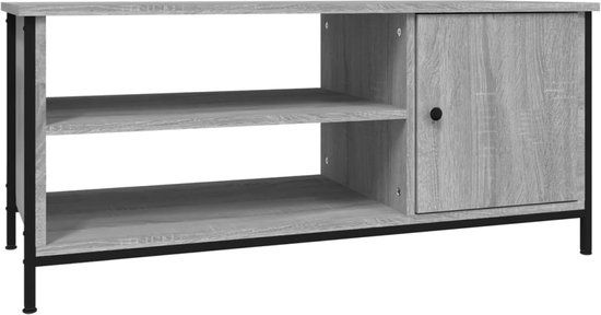 vidaXL Tv-meubel 100x40x45 cm bewerkt hout grijs sonoma eikenkleurig