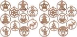Ruhhy Kerstballen - 20 stuks - Hout - Bruin/Lichtbruin - 6.5 cm