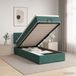 vidaXL Ottoman bed met matras Donkergroen 90 x 190 cm Fluweel