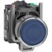 Schneider Electric XB4BW36B55 Bouton-poussoir lumineux, Harmony XB4, métal, 22 mm, bleu, non revêtu, LED, dôme lisse, 1F+1O, 24V ACDC, interrupteur à bouton-poussoir lumineux push-in
