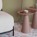 Housecraft Living Ringar - Bijzettafel - Rond - Metaal - Roze - 34.5 cm