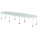 Hammerbacher table de réunion ton 8 pieds 400x130cm blanc