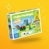Mako Creations - Gemaakt in Frankrijk - Sneldrogend gieten en schilderen - Giraf, Olifant, Rode Panda, Zeeschildpad - Gips, Verf, Penseel - 5+ Jaar