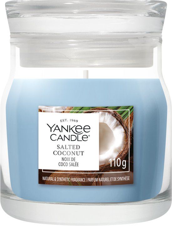 Yankee Candle Salted Coconut Small Jar Geurkaars - tot 30 branduren