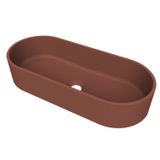 Arcqua Case Opbouw Waskom Ovaal 60x26 Mat Terracotta