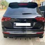 Oneway Volkswagen Tiguan II Standard/R-Line 2016-2020 Achterbumperskirt (Diffuser) - Glanzend zwart