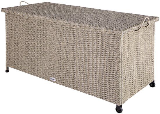 Casaria Opbergkist - Weerbestendig 122x56x61cm 420L - Crème
