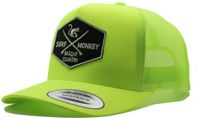 Surf Monkey Trucker Cap - 6 Panel - One Size - Snapback - Fluorescent Yellow