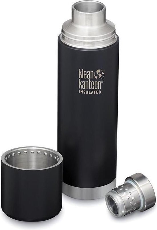 Klean Kanteen TKPro 1 Liter RVS Isoleerfles in Shale Black zwart