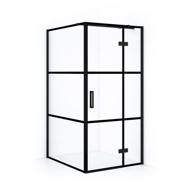 Maxaro Douchecabine Diamond 120x90cm 8mm Helder Veiligheidsglas Zwart