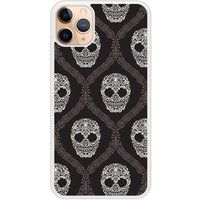 Apple iPhone 11 Floral skull Verstevigd hoesje met sublimatie bedrukking