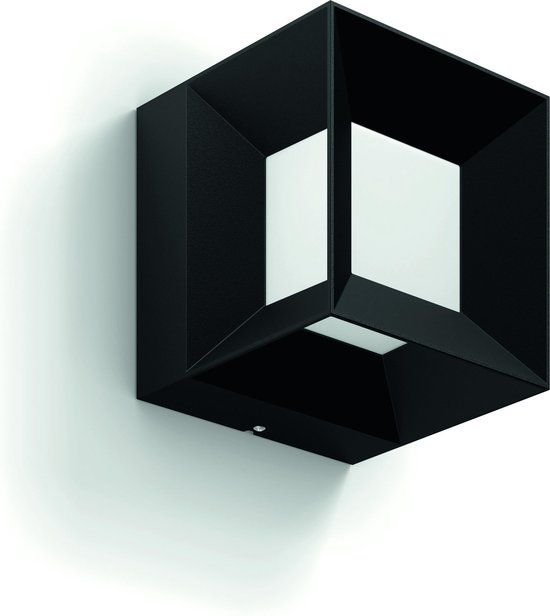 Philips Parterre LED Outdoor Wall Light - Black - Square