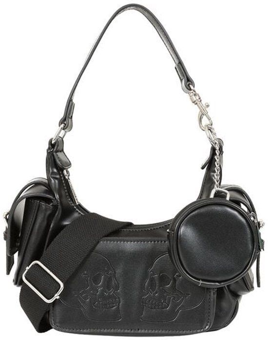 Banned Twin Terror Shoulder Bag Dames Schoudertas - zwart