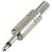 TRU COMPONENTS 1572331 Prise jack 3,5 mm Mâle, droit Nombre de pôles : 2 Mono Argent 1 pièce(s)