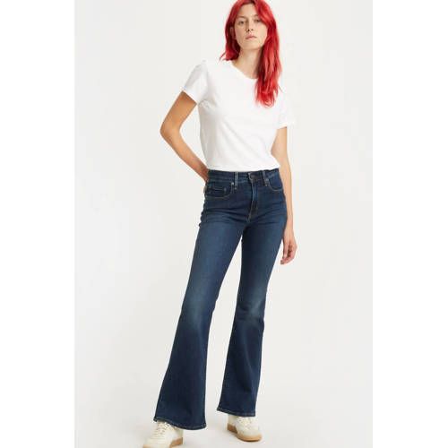 Levi's 726 High Waist Flared Jeans - Dark Blue Denim