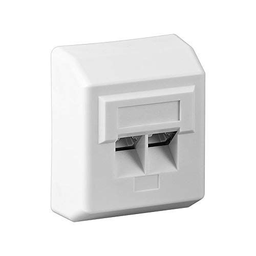 Wentronic RJ45 aansluitdoos opbouwdoos Kat5e 2-delig afgeschermd wit