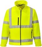 Portwest S424 Hi-Vis Klassiek Softshell Jack Normale Pasvorm 4 Opbergzakken
