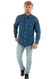 Levi's Barstow Western Overhemd Mid Blauw - Maat L - Heren