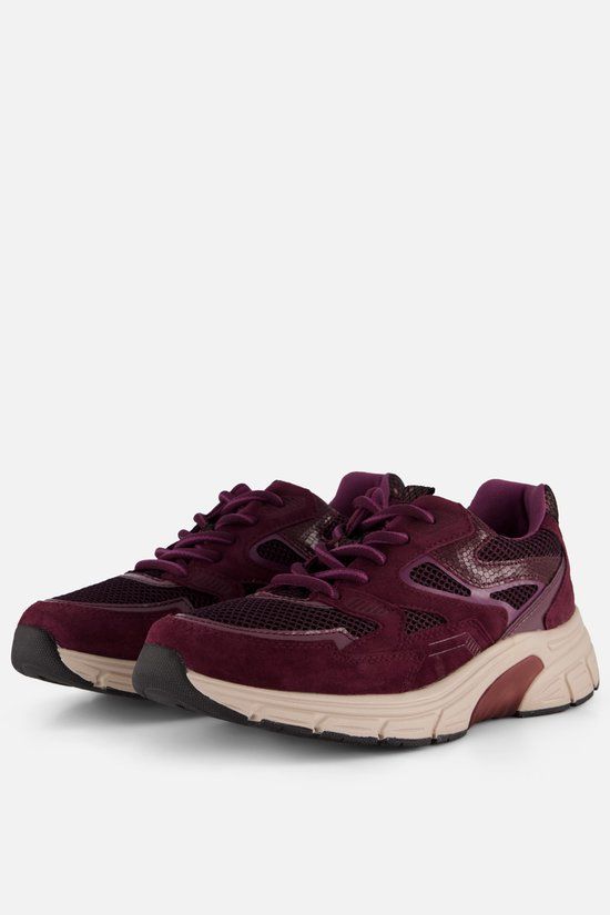 Gabor Rollingsoft Sneakers Bordeauxrood Suède - Maat 9,5