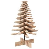 vidaXL Kerstboom van hout voor decoratie, 100 cm, massief grenenhout