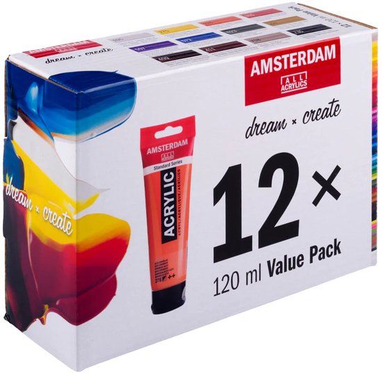 Amsterdam Standard Series acrylverf voordeelverpakking | 12 x 120 ml