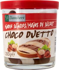 Damhert Choco Duetto Hazelnoot & Chocoladepasta - 200g - Suikervrij