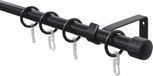 Shenzhen Haorui Industrial Technology Co., Ltd. Set de tringle à rideaux 130-240 cm – Ensemble complet avec supports, anneaux et crochets en Noir