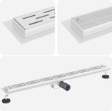 Doucheafvoer met lijndesign Argent 100 cm Acier inoxydable 304