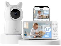 Babyfoon met camera - 2.5k - 4x zoom - 5,5 inch scherm - App - Nachtzicht