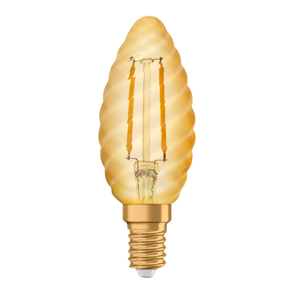 Osram Vintage 1906 LED Classic E14 BW 1.5W 824 Filament Goud | Zeer Warm Wit - Vervangt 12W