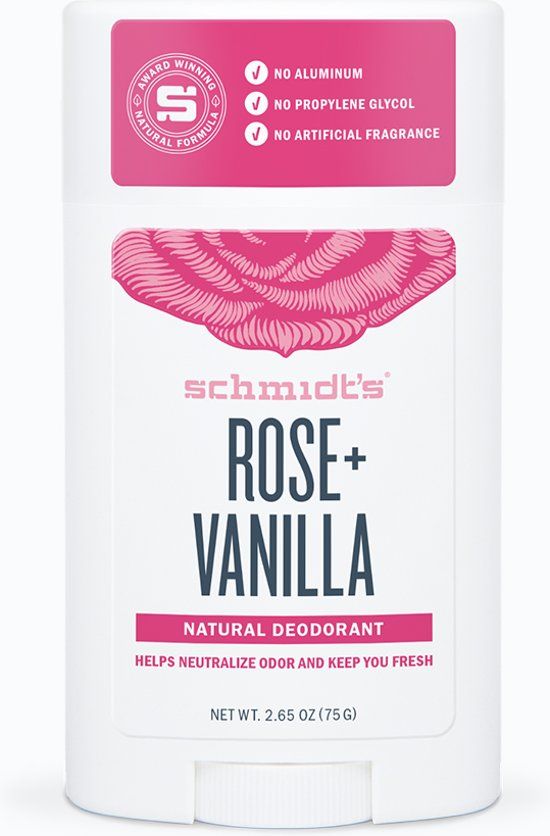 Schmidt's Naturals Deodorant Stick Rose & Vanilla (75 gram)