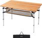 KingCamp Monhike Bamboe klaptafel, kampeertafel - Tuin Aluminium Hout 3 hoogtes Verstelbaar