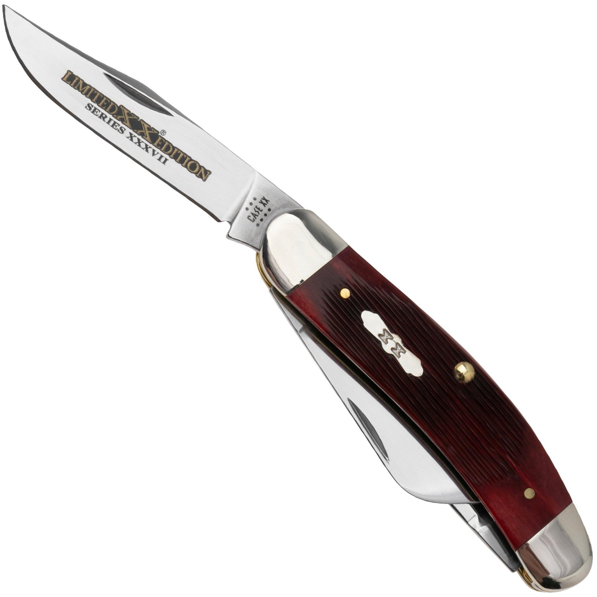 Case Knives Case Sowbelly 12212 Old Red Bone Barnboard Jig, zakmes, Limited XX Edition XXXVII