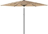 vidaXL Parasol met stalen paal 288x288x225 cm bruin
