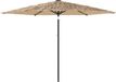 vidaXL Parasol met stalen paal 288x288x225 cm bruin