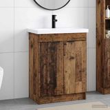 Maison Exclusive - Ensemble de meubles de salle de bain en bois vieilli, 78,5 x 37,5 x 81 cm, fabriqué en bois composite