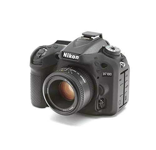 kinokoo Professionele Siliconen Case voor Nikon D7100/7200 Digitale SLR Camera, Nikon D7100 Beschermende Rubber Behuizing Cover (Zwart)