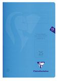 Clairefontaine 323225C - Pak met 25 schriften S'coolbook, ideaal voor school, DIN A4, 32 Pagina's, 90g, liniëring 25 gelijnd met Kantlijn, PP Omslag, Blauw, 1 pak