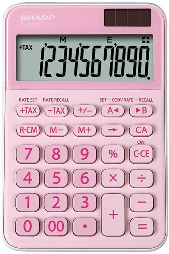 Merkloos Sharp EL-M335BPK Rekenmachine Roze