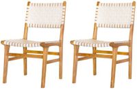 Merkloos Tuindeco Teak tuinstoel Mataram (set van 2 stoelen)