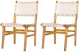 Merkloos Tuindeco Teak tuinstoel Mataram (set van 2 stoelen)